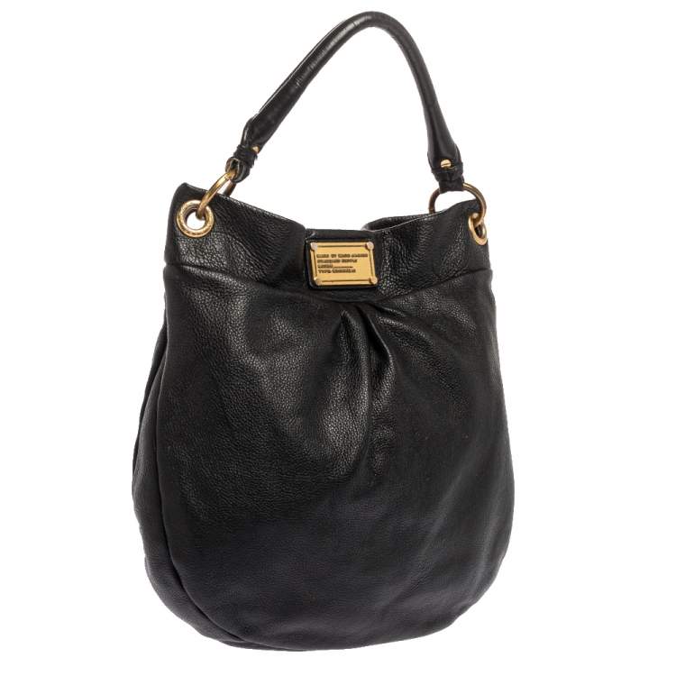 Pre Owned Marc by Marc Jacobs Black Leather Classic Q Hillier Hobo