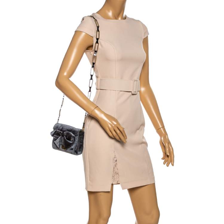 مملوكة مسبقًا Marc by Marc Jacobs Grey Velvet Shoulder Bag