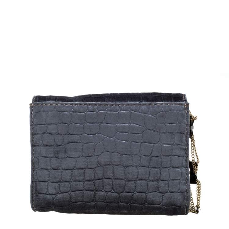 مملوكة مسبقًا Marc by Marc Jacobs Grey Velvet Shoulder Bag