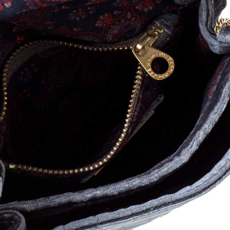 مملوكة مسبقًا Marc by Marc Jacobs Grey Velvet Shoulder Bag