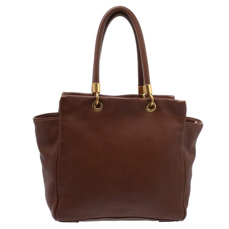 Pre Owned Marc By Marc Jacobs Brown Soft Leather Bentley Tote