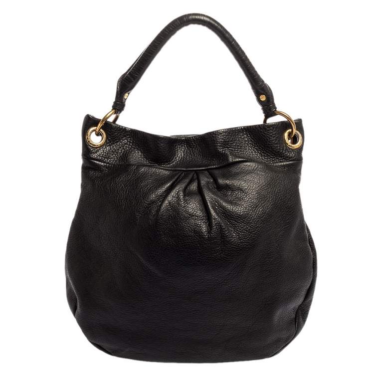 Pre Owned Marc by Marc Jacobs Black Leather Classic Q Hillier Hobo