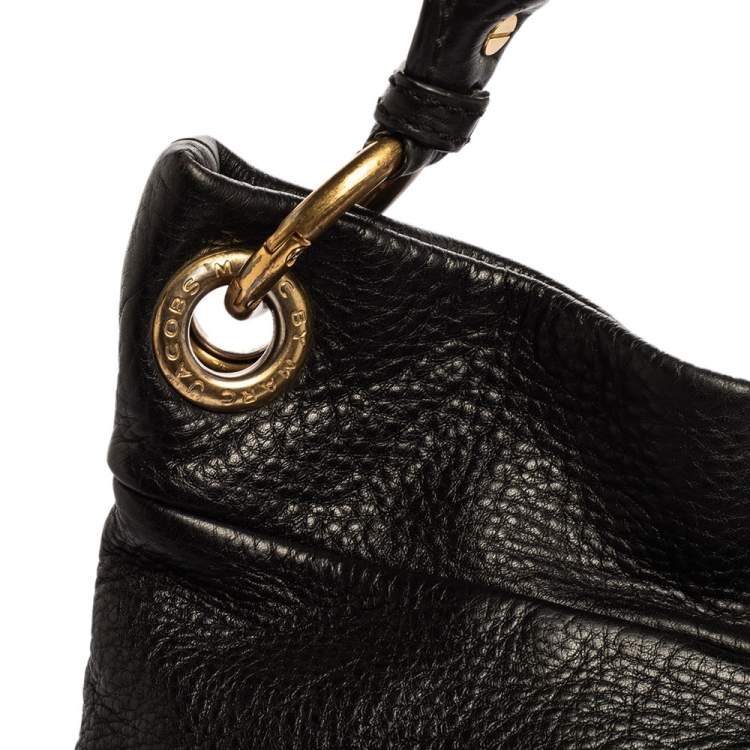 Pre Owned Marc by Marc Jacobs Black Leather Classic Q Hillier Hobo