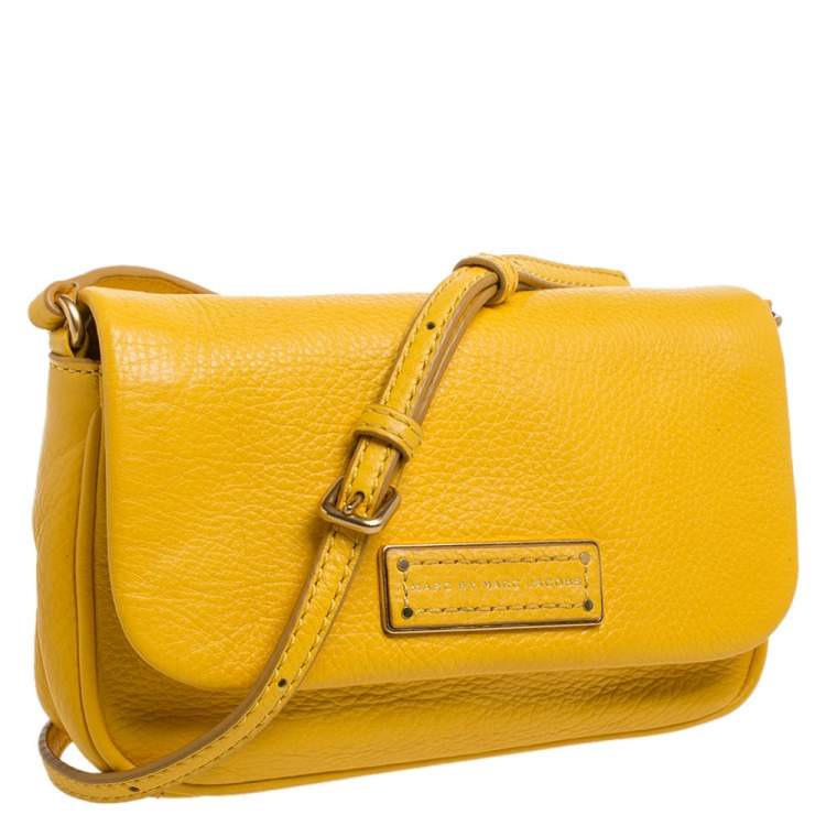 Pre Owned Marc by Marc Jacobs Yellow Leather Too Hot To Handle Sofia Crossbody Bag