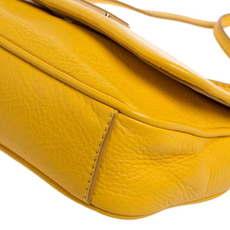 Pre Owned Marc by Marc Jacobs Yellow Leather Too Hot To Handle Sofia Crossbody Bag