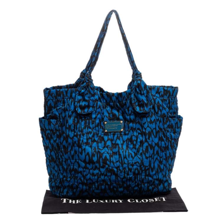 Pre Owned Marc by Marc Jacobs Blue/Black Nylon Pretty Tate Tote