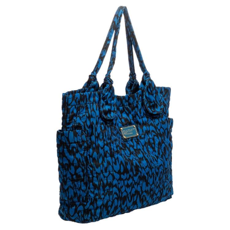 Pre Owned Marc by Marc Jacobs Blue/Black Nylon Pretty Tate Tote