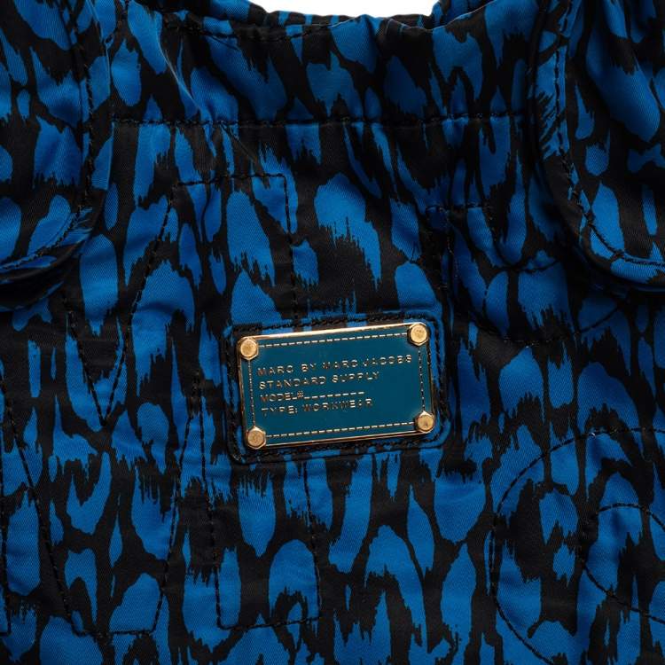 Pre Owned Marc by Marc Jacobs Blue/Black Nylon Pretty Tate Tote
