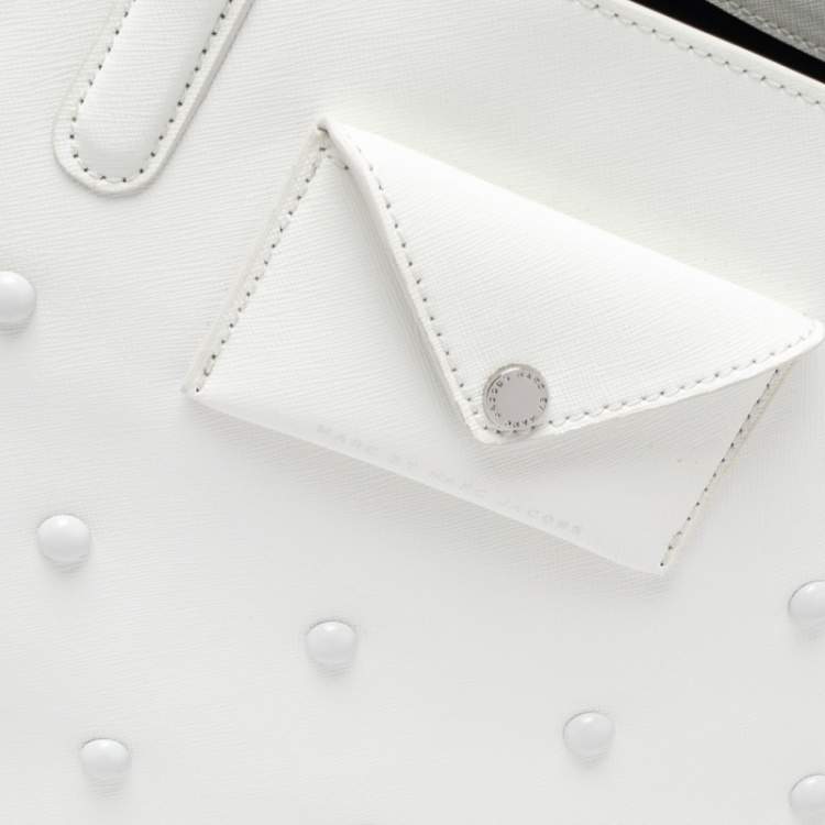 Pre Owned Marc by Marc Jacobs White Leather Shopper Tote