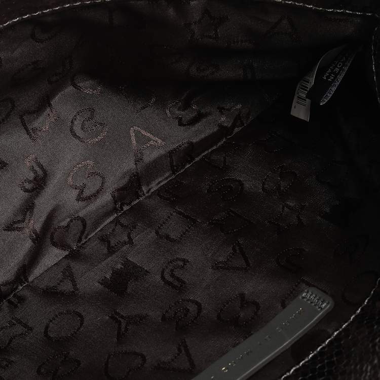 مملوكة مسبقًا Marc by Marc Jacobs Metallic Snakeskin Effect Leather Fold Over Clutch