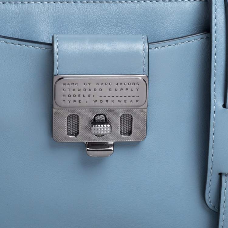 Pre Owned Marc by Marc Jacobs Blue Leather Espionage Shoulder Bag