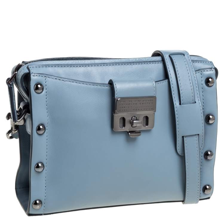 Pre Owned Marc by Marc Jacobs Blue Leather Espionage Shoulder Bag