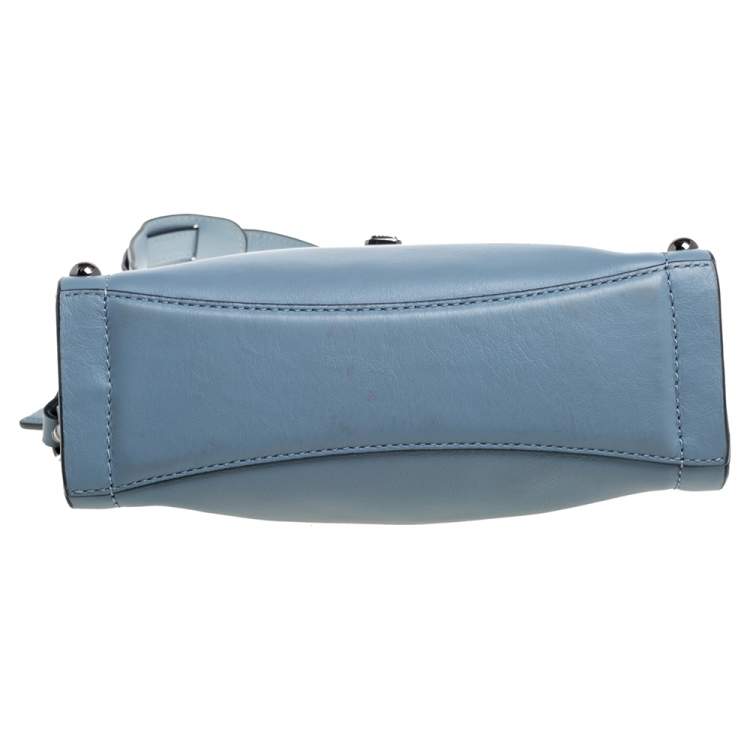Pre Owned Marc by Marc Jacobs Blue Leather Espionage Shoulder Bag