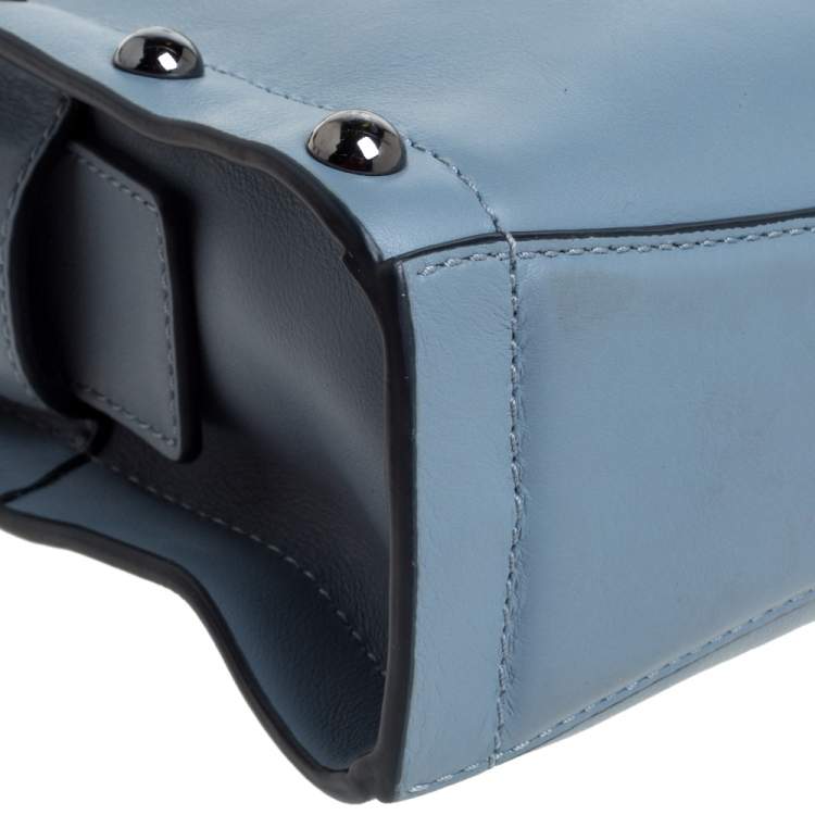 Pre Owned Marc by Marc Jacobs Blue Leather Espionage Shoulder Bag