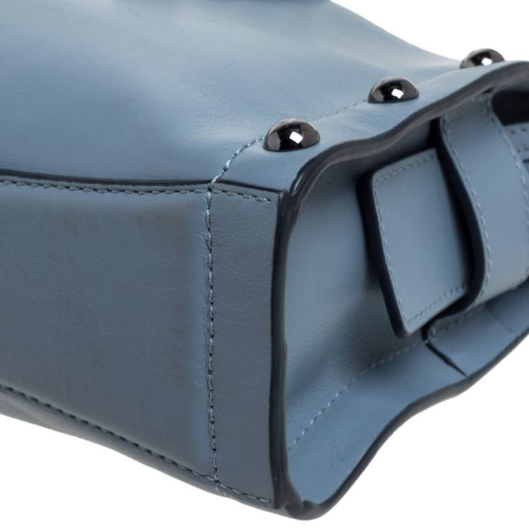 Pre Owned Marc by Marc Jacobs Blue Leather Espionage Shoulder Bag