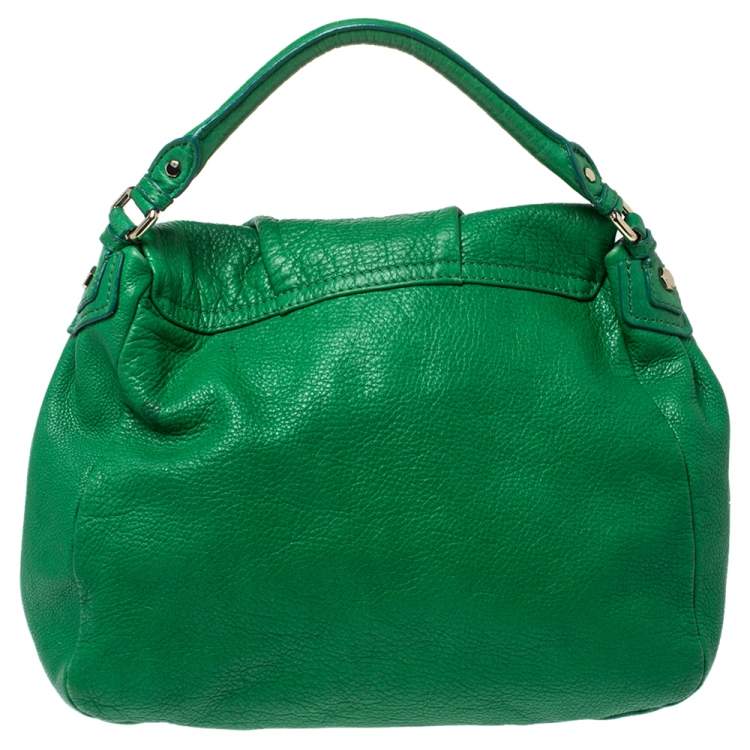 Pre Owned Marc by Marc Jacobs Green Leather Classic Q Lil Ukita Top Handle Bag