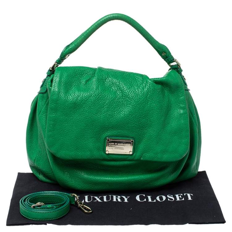 Pre Owned Marc by Marc Jacobs Green Leather Classic Q Lil Ukita Top Handle Bag