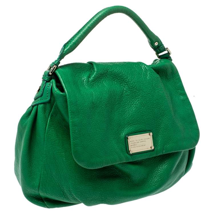 Pre Owned Marc by Marc Jacobs Green Leather Classic Q Lil Ukita Top Handle Bag