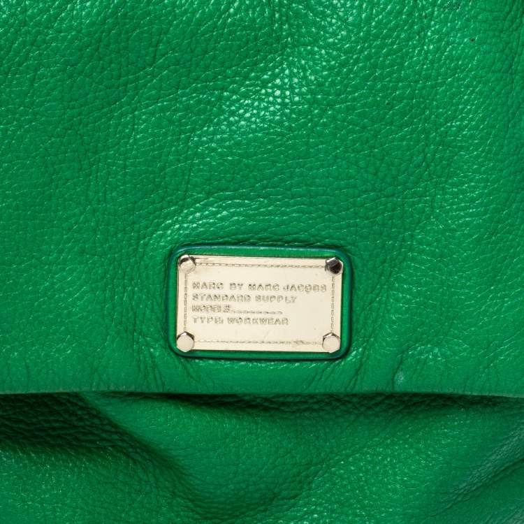 Pre Owned Marc by Marc Jacobs Green Leather Classic Q Lil Ukita Top Handle Bag