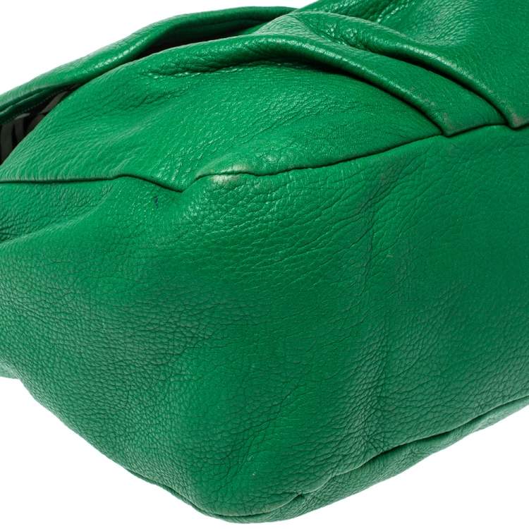 Pre Owned Marc by Marc Jacobs Green Leather Classic Q Lil Ukita Top Handle Bag