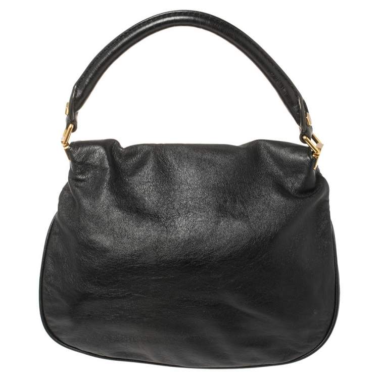 مملوكة مسبقًا Marc by Marc Jacobs Black Leather Double Pocket Crossbody Bag