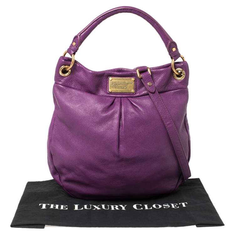 Pre Owned Marc by Marc Jacobs Purple Leather Classic Q Hillier Hobo