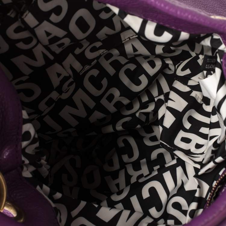 Pre Owned Marc by Marc Jacobs Purple Leather Classic Q Hillier Hobo