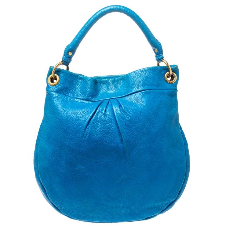 Pre Owned Marc by Marc Jacobs Blue Leather Classic Q Hillier Hobo