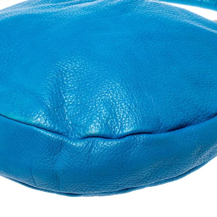 Pre Owned Marc by Marc Jacobs Blue Leather Classic Q Hillier Hobo