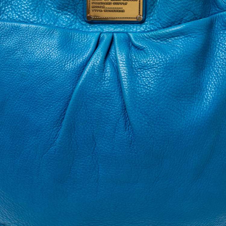 Pre Owned Marc by Marc Jacobs Blue Leather Classic Q Hillier Hobo