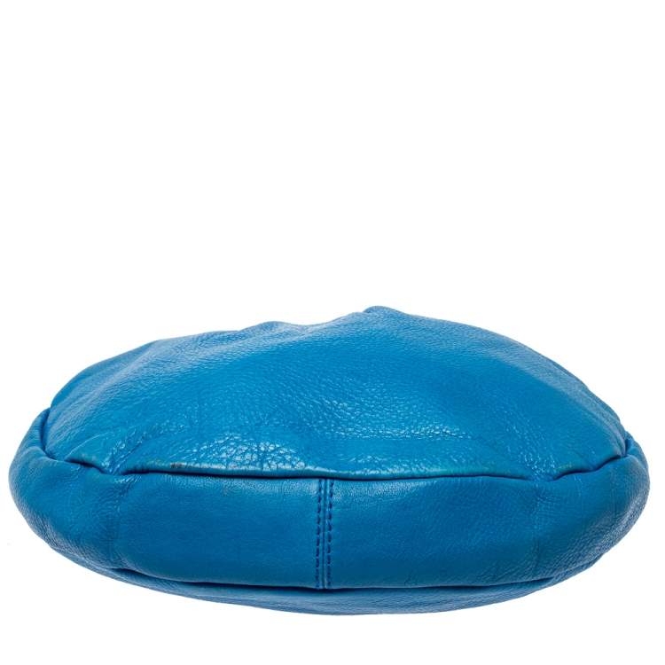 Pre Owned Marc by Marc Jacobs Blue Leather Classic Q Hillier Hobo