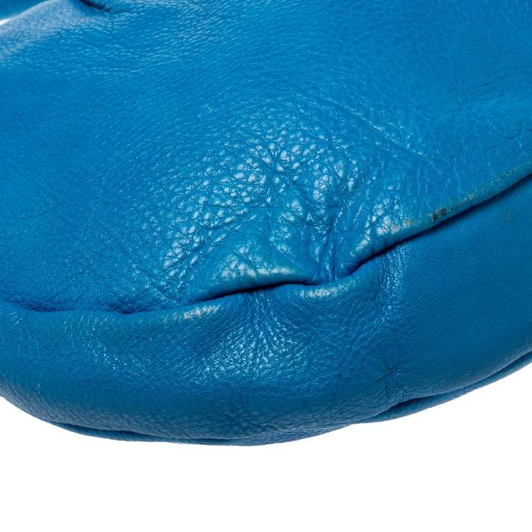 Pre Owned Marc by Marc Jacobs Blue Leather Classic Q Hillier Hobo