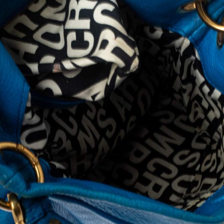 Pre Owned Marc by Marc Jacobs Blue Leather Classic Q Hillier Hobo
