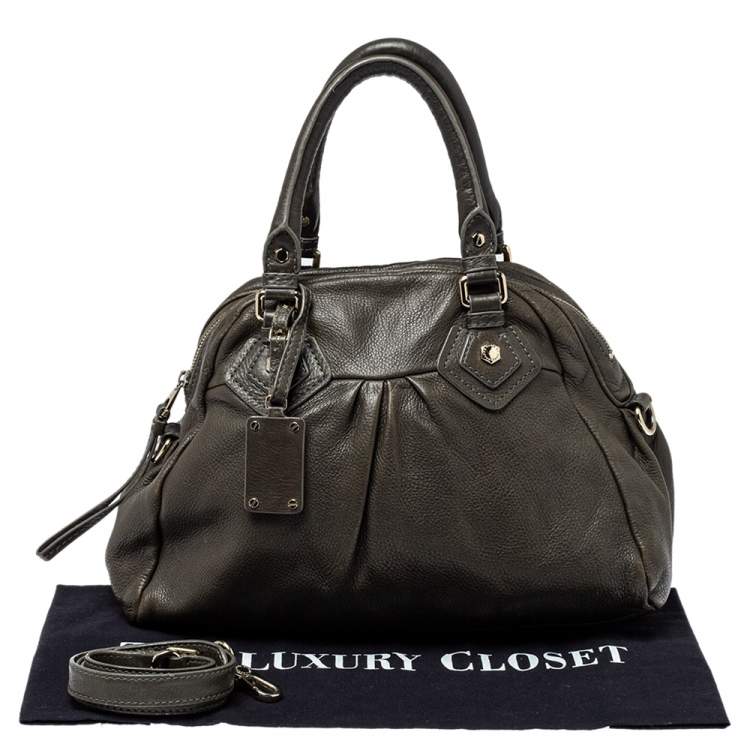 مملوكة مسبقًا Marc by Marc Jacobs Dark Moss Green Leather Classic Q Baby Aidan Satchel