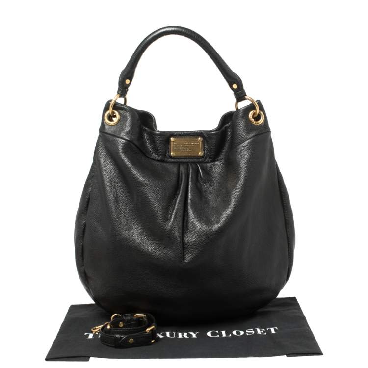 Pre Owned Marc by Marc Jacobs Black Leather Classic Q Hillier Hobo