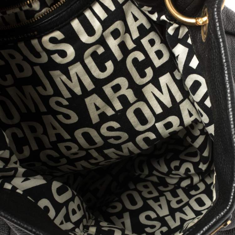 Pre Owned Marc by Marc Jacobs Black Leather Classic Q Hillier Hobo