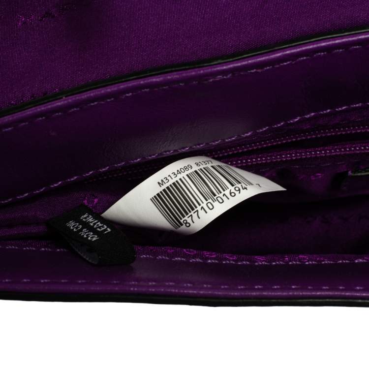 Pre Owned Marc by Marc Jacobs Purple Leather Tangram Anna Envelope Clutch