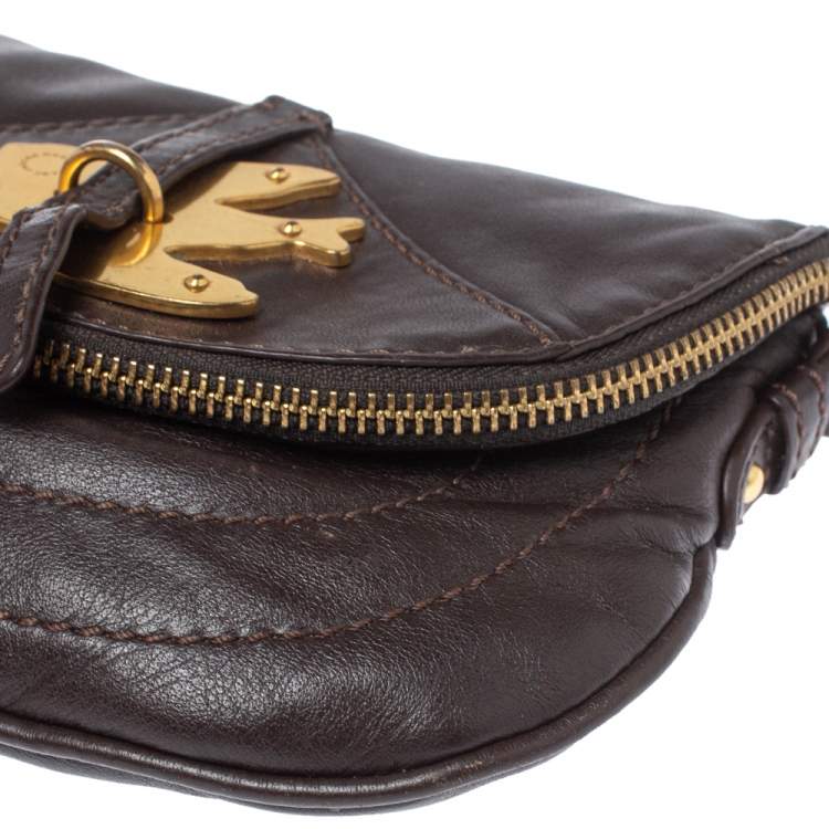 Pre Owned Marc by Marc Jacobs Brown Leather Petal to the Metal Crossbody Bag