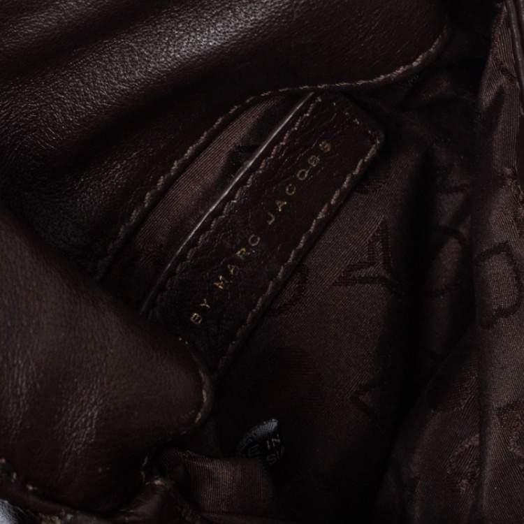 Pre Owned Marc by Marc Jacobs Brown Leather Petal to the Metal Crossbody Bag