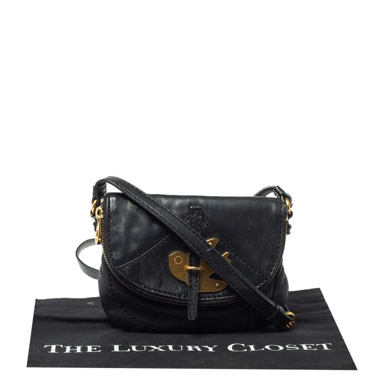 Pre Owned Marc by Marc Jacobs Black Leather Petal to the Metal Crossbody Bag