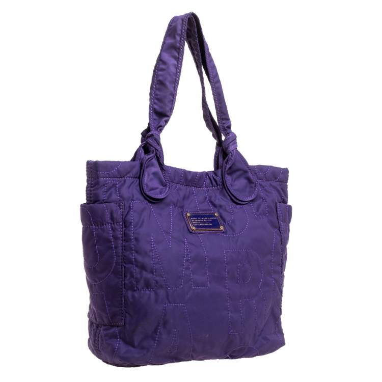 Pre Owned Marc by Marc Jacobs Purple Nylon Medium Pretty Tote