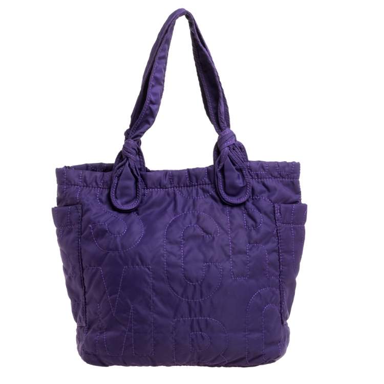 Pre Owned Marc by Marc Jacobs Purple Nylon Medium Pretty Tote