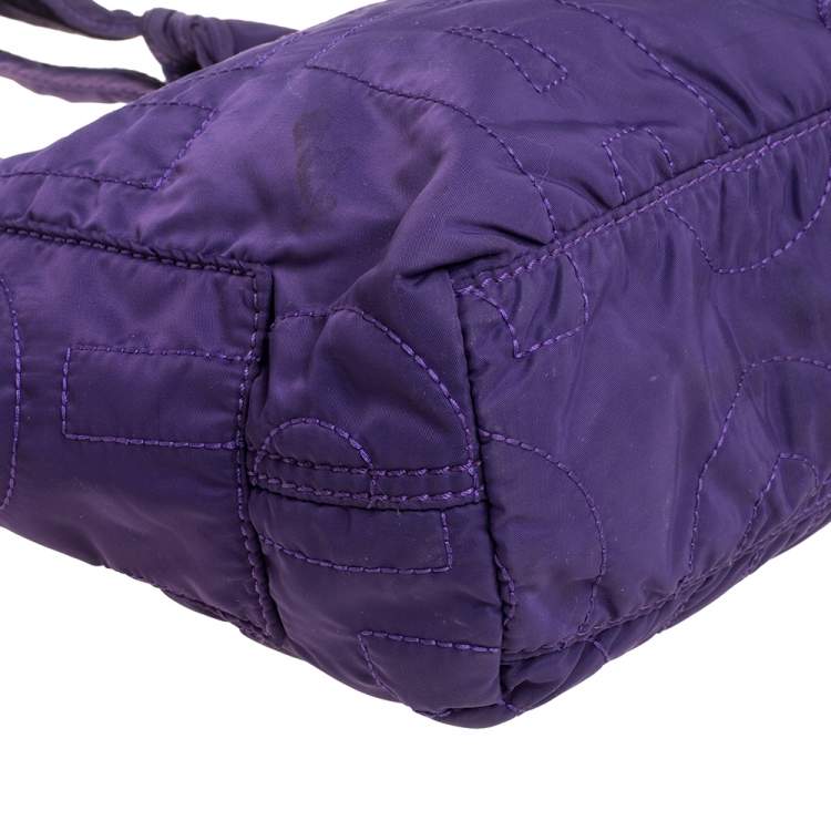 Pre Owned Marc by Marc Jacobs Purple Nylon Medium Pretty Tote