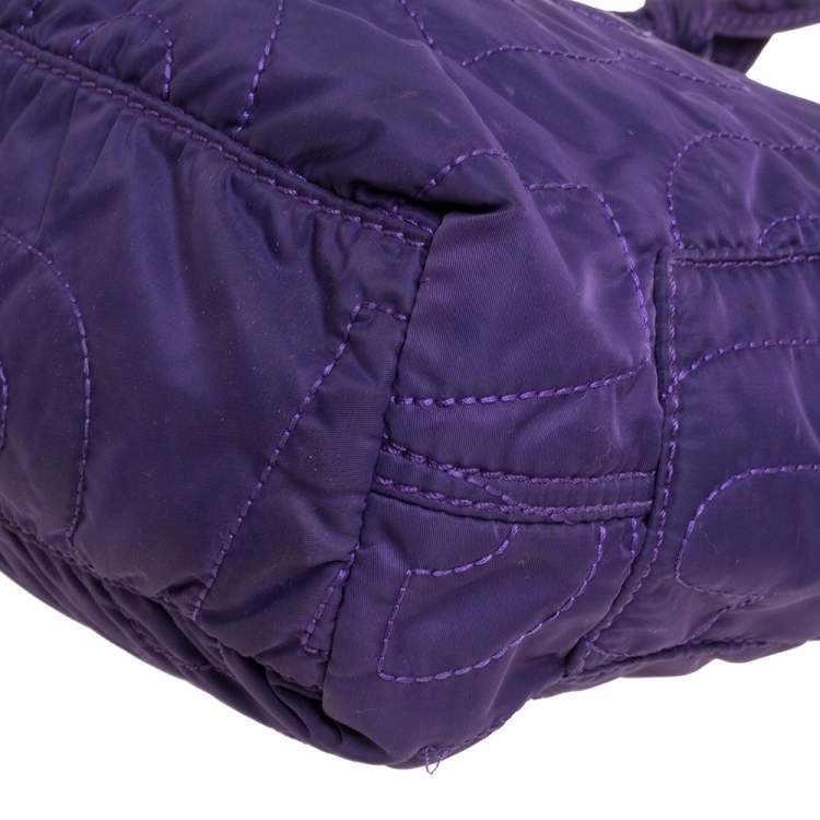 Pre Owned Marc by Marc Jacobs Purple Nylon Medium Pretty Tote