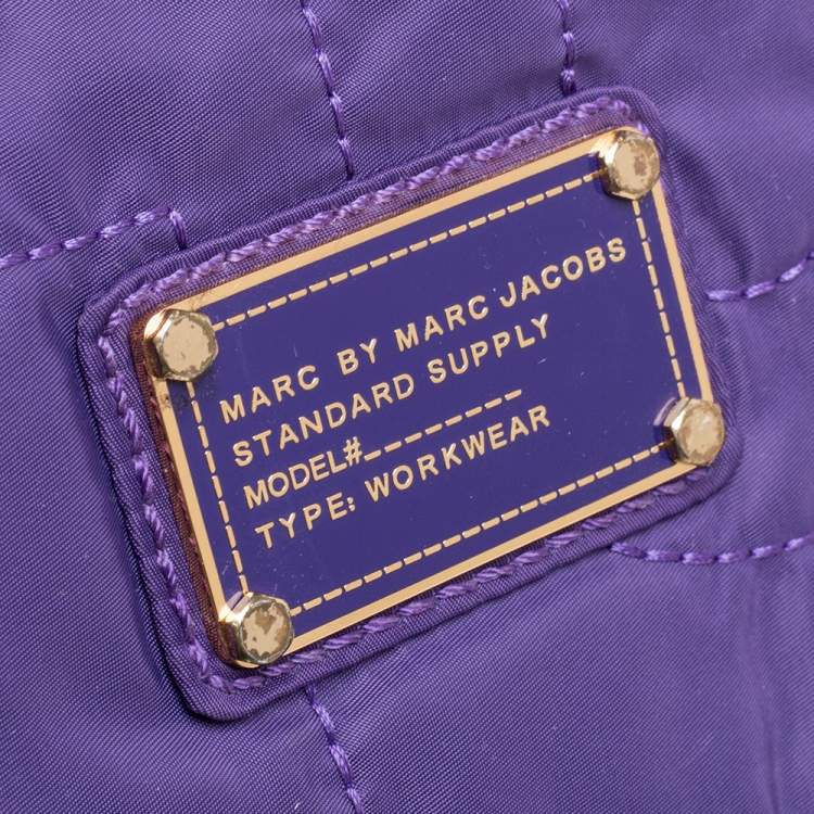 Pre Owned Marc by Marc Jacobs Purple Nylon Medium Pretty Tote