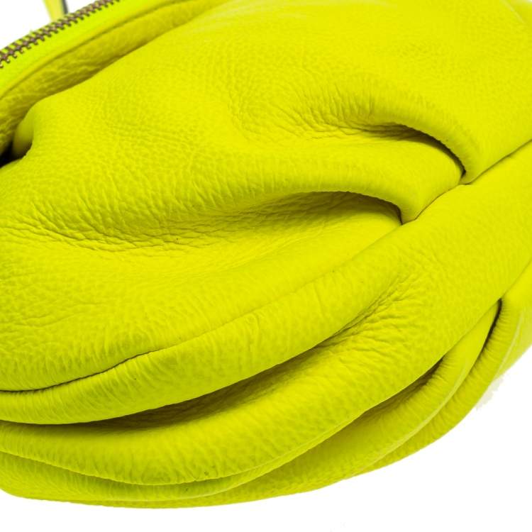 Pre Owned Marc by Marc Jacobs Neon Yellow Leather Classic Q Natasha Crossbody Bag