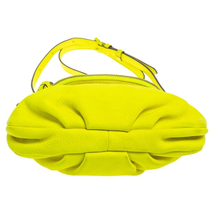 Pre Owned Marc by Marc Jacobs Neon Yellow Leather Classic Q Natasha Crossbody Bag