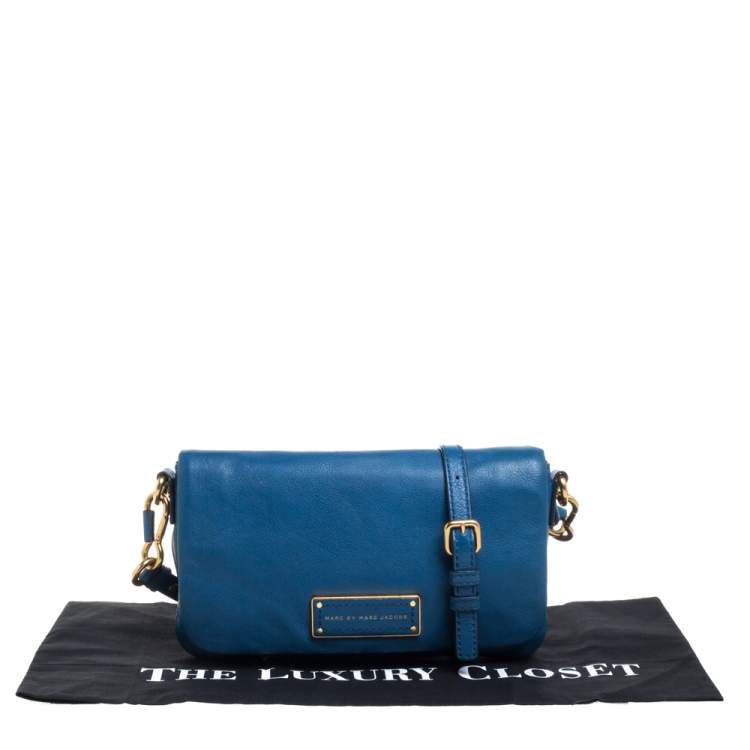 Pre Owned Marc Jacob's Blue Leather Too Hot To Handle Crossbody Bag