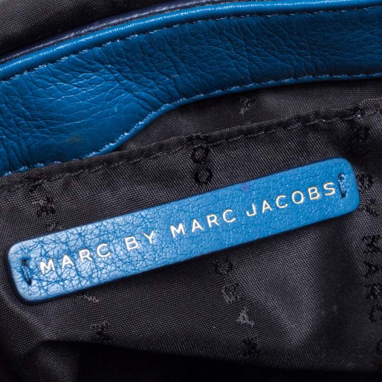 Pre Owned Marc Jacob's Blue Leather Too Hot To Handle Crossbody Bag