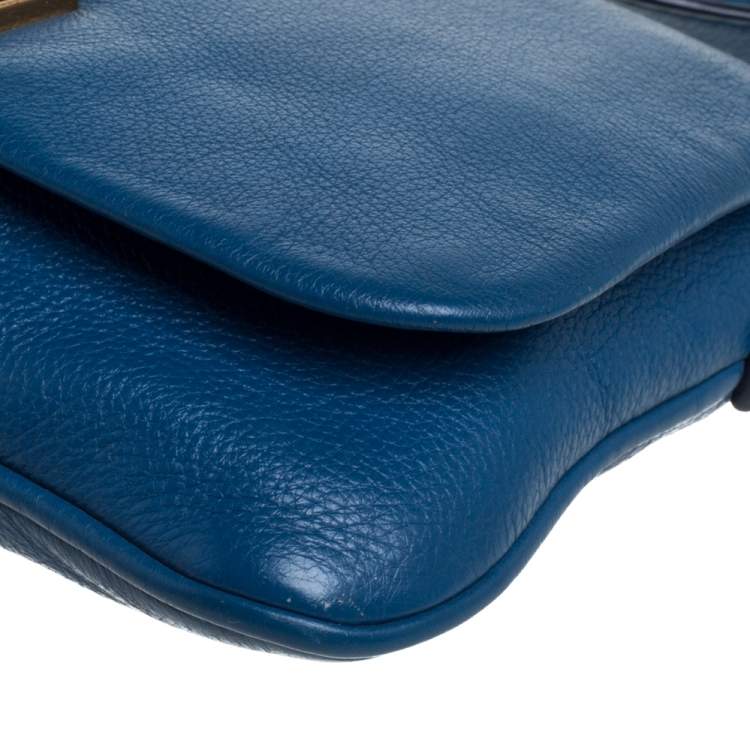 Pre Owned Marc Jacob's Blue Leather Too Hot To Handle Crossbody Bag